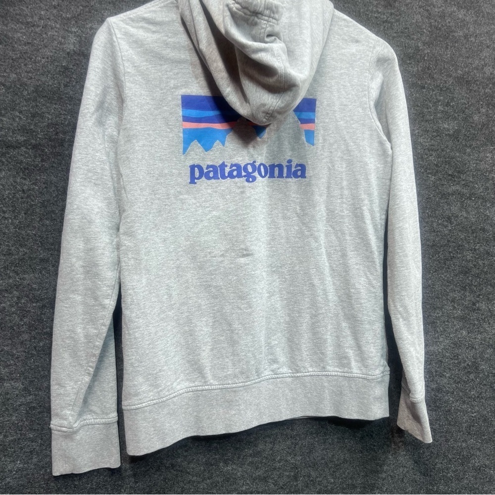 Patagonia Women's Organic Cotton Hooded Jacket Light Grey Size S Full Zip - Picture 14 of 14